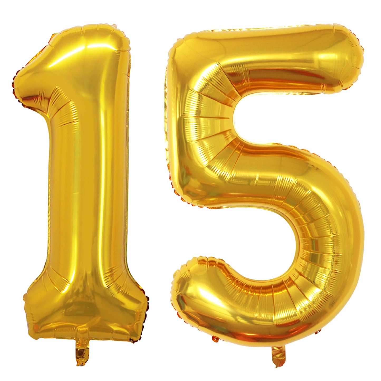 GOER 42-Inch Jumbo Foil Number 15/51 Balloons for 15th & 51st Birthday Parties