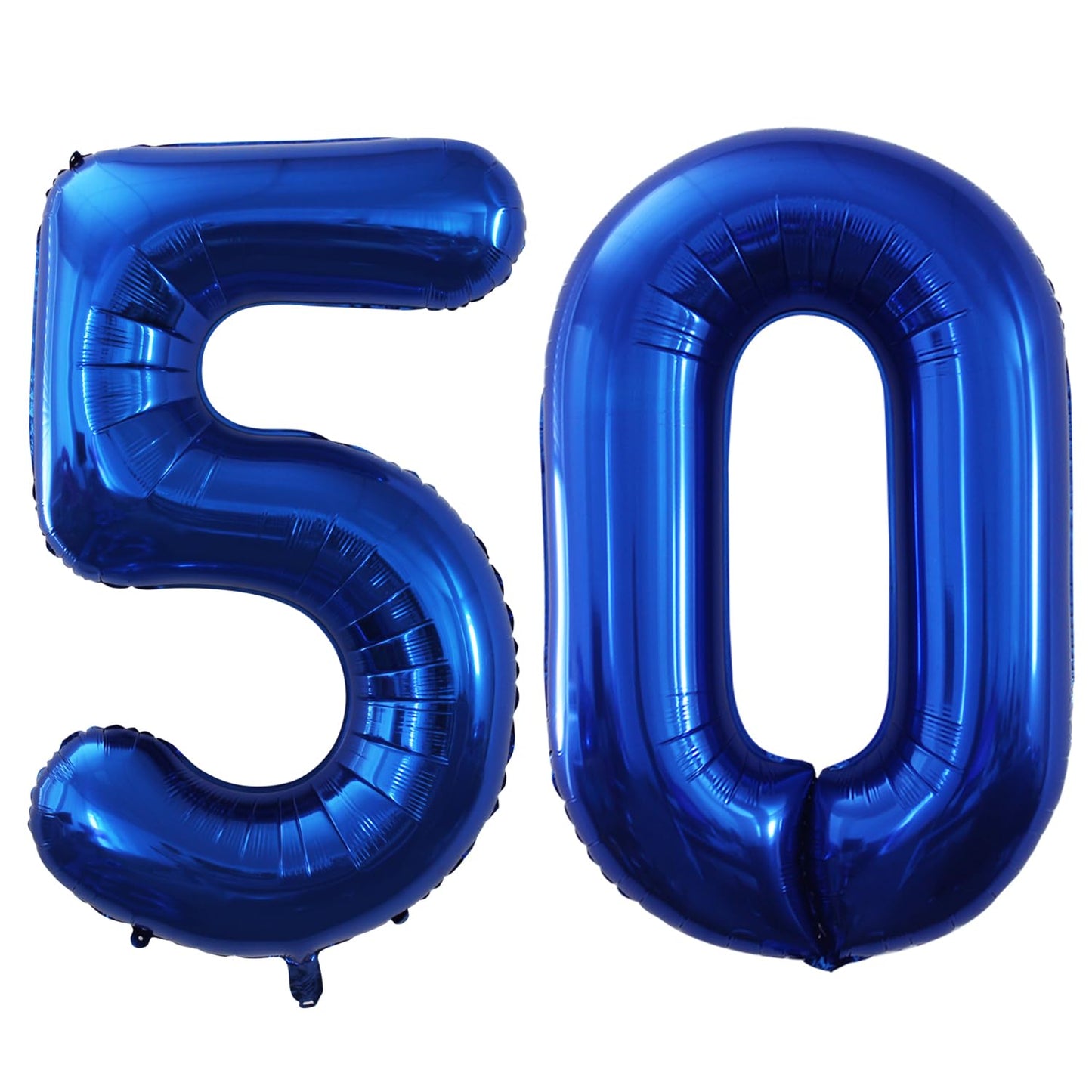 GOER 42-Inch Number 50 Blue Foil Balloons for 50th Birthday & Anniversary