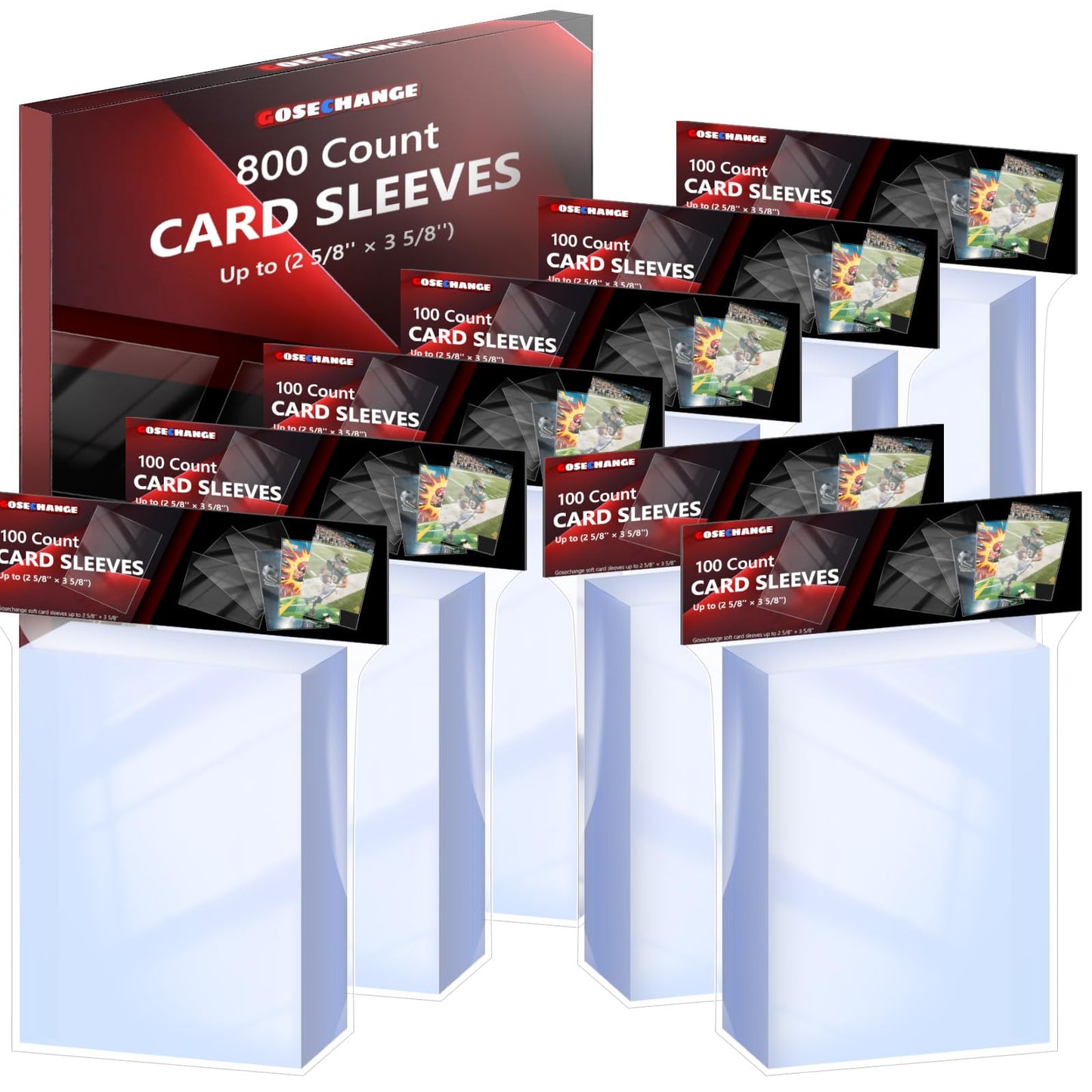 GOESCHANGE 800 Count Penny Card Sleeves – Ultra-Clear, Non-PVC Protectors for MTG, TCG, Baseball & Football Cards