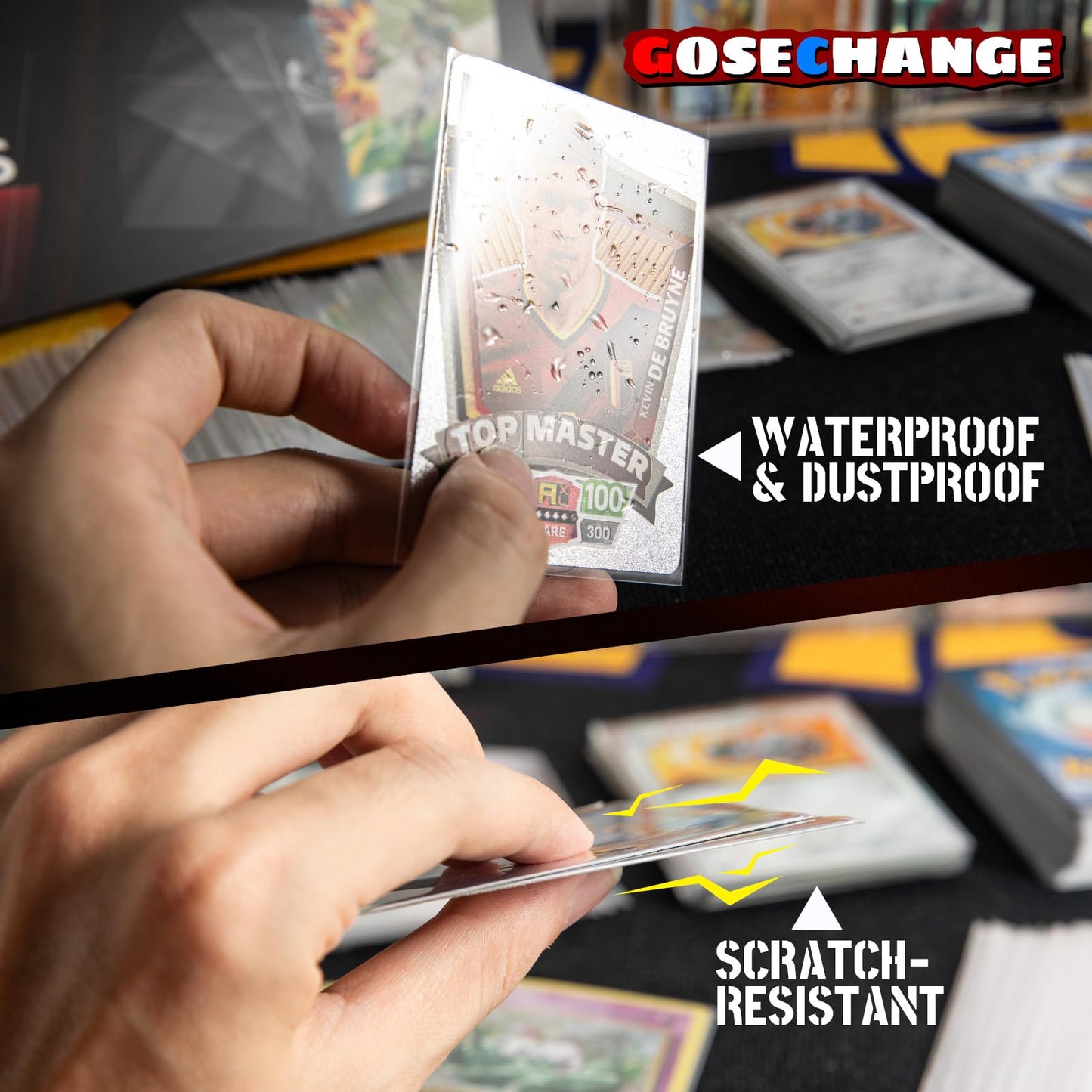 GOESCHANGE 800 Count Penny Card Sleeves – Ultra-Clear, Non-PVC Protectors for MTG, TCG, Baseball & Football Cards