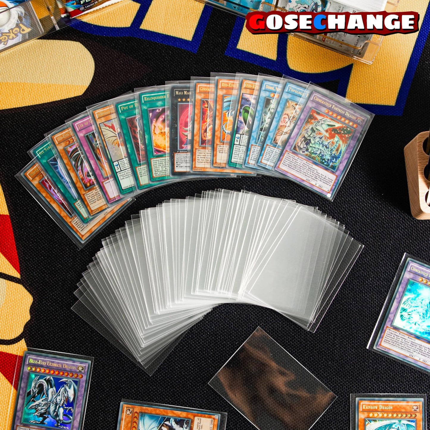GOESCHANGE 800 Count Penny Card Sleeves – Ultra-Clear, Non-PVC Protectors for MTG, TCG, Baseball & Football Cards