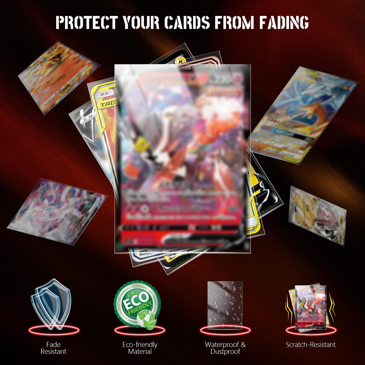 GOESCHANGE 800 Count Penny Card Sleeves – Ultra-Clear, Non-PVC Protectors for MTG, TCG, Baseball & Football Cards