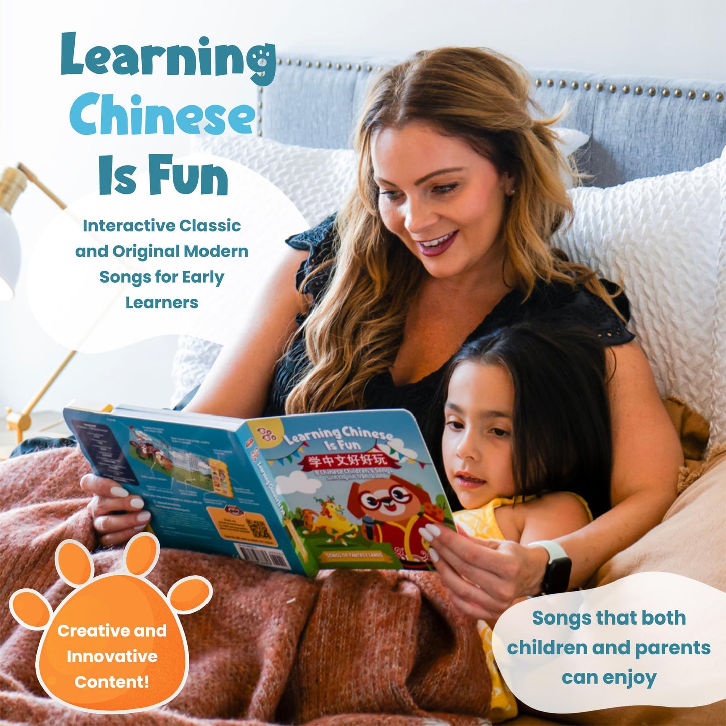 GO GO Learning Chinese is Fun Vol. 1 — Bilingual Chinese-English Kids Book with 8 Songs