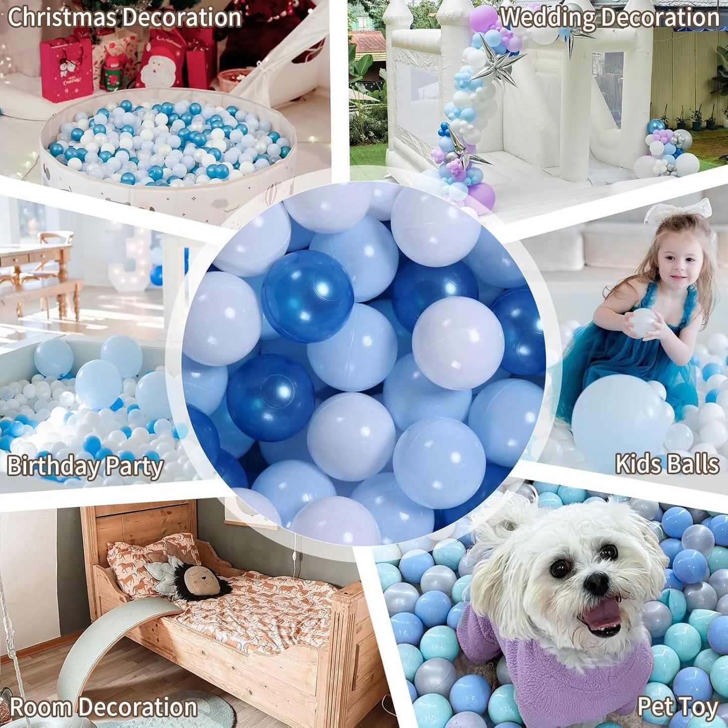 GOGOSO Ball Pit Balls for Toddlers – 50 Pastel Non-Toxic Play Balls