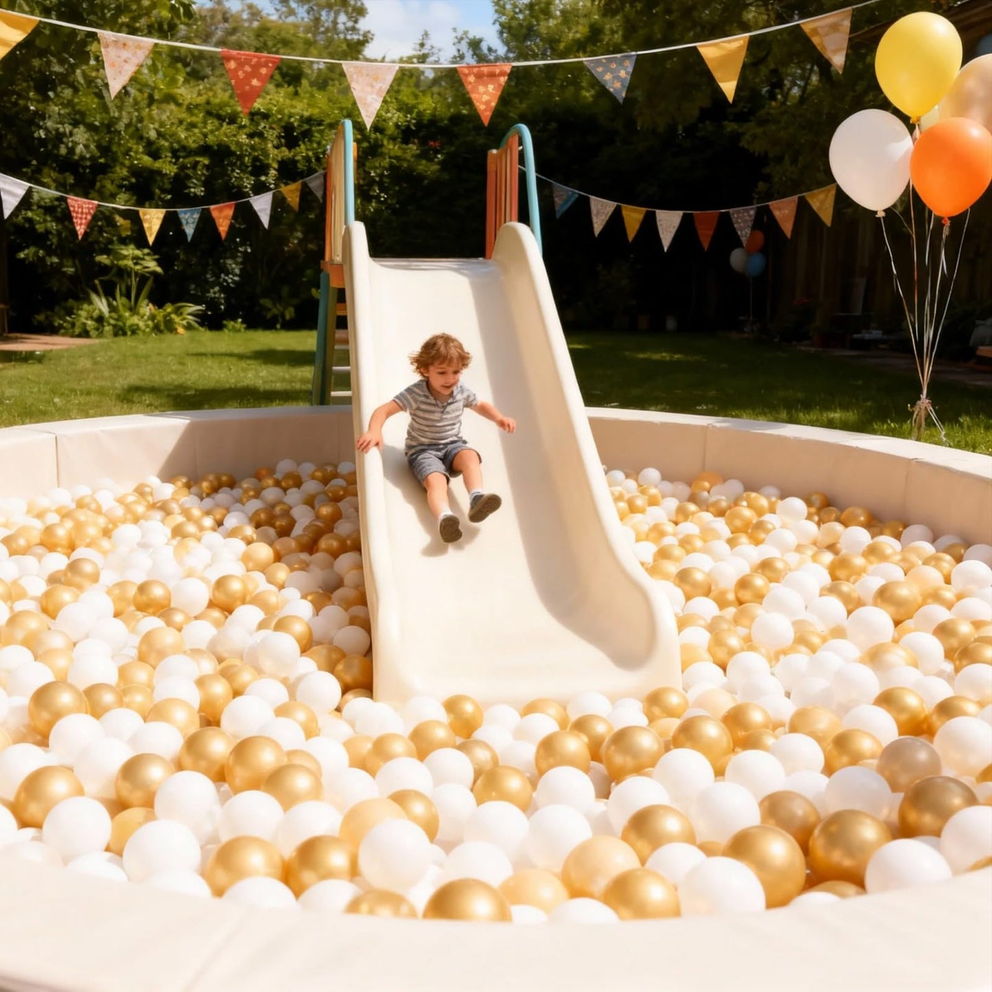GOGOSO Ball Pit Balls for Toddlers – 100 Pcs, 2.17in Brown Plastic Balls with Storage Bag