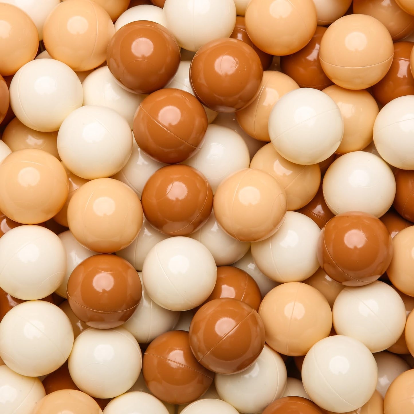 GOGOSO Ball Pit Balls for Toddlers – 100 Soft Pastel Play Balls (Cream, Coffee, White) BPA-Free