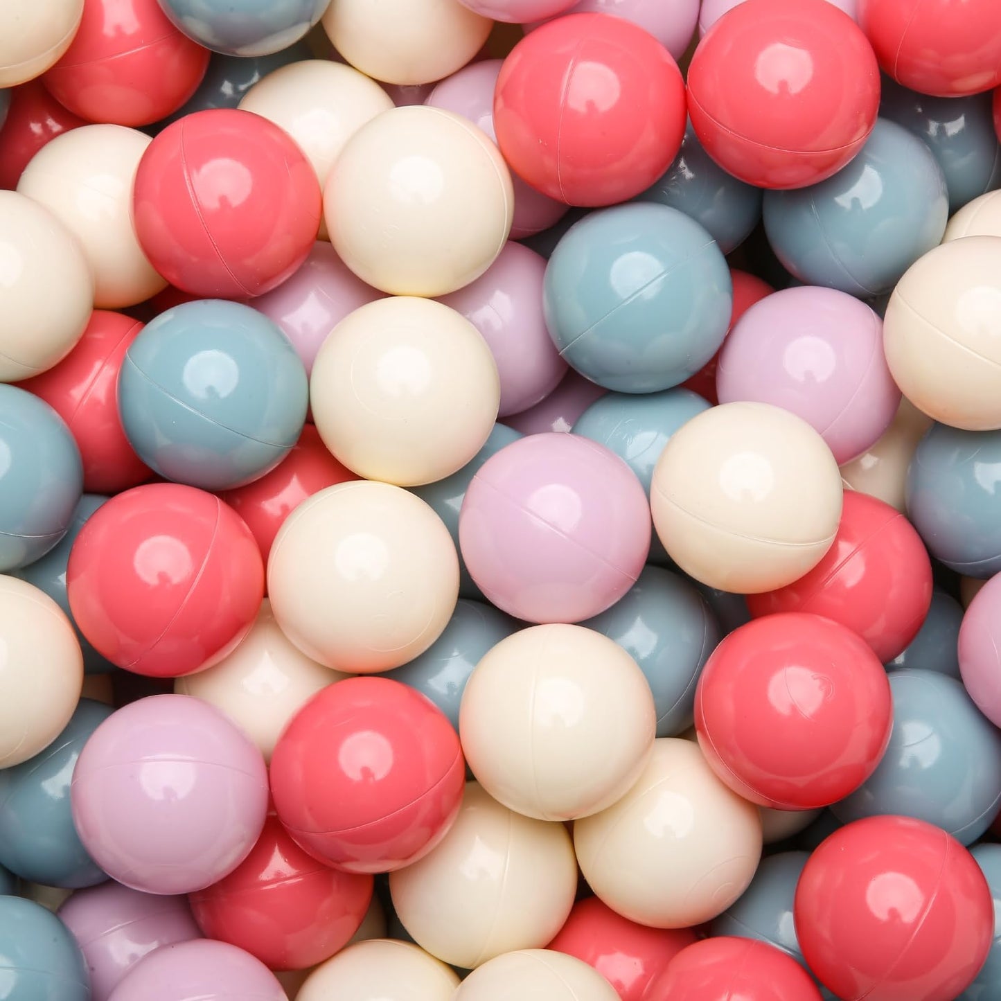 GOGOSO Ball Pit Balls for Toddlers – 100 Non-Toxic Soft Play Balls (Cream Pink Blue Purple White)