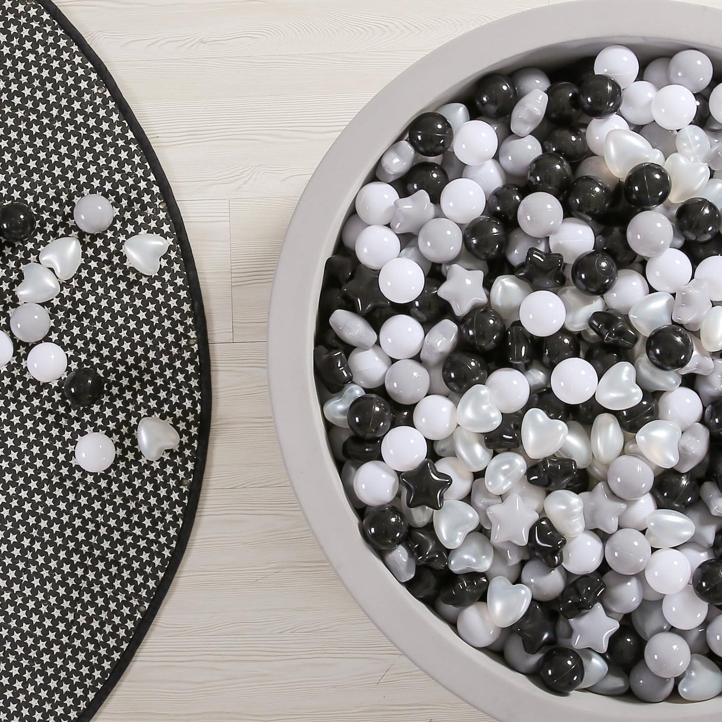 GOGOSO Ball Pit Balls – 100pcs Stars & Hearts 2.15-inch Plastic Balls for Ball Pits | Safe for Toddlers