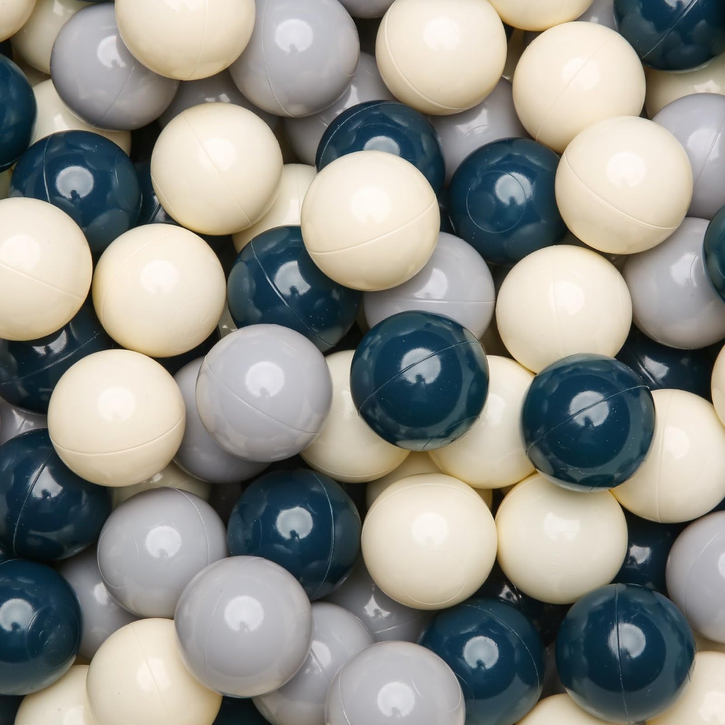 GOGOSO Ball Pit Balls – 100 Soft Pastel Play Balls, BPA-Free, Dark Green/Gray/White