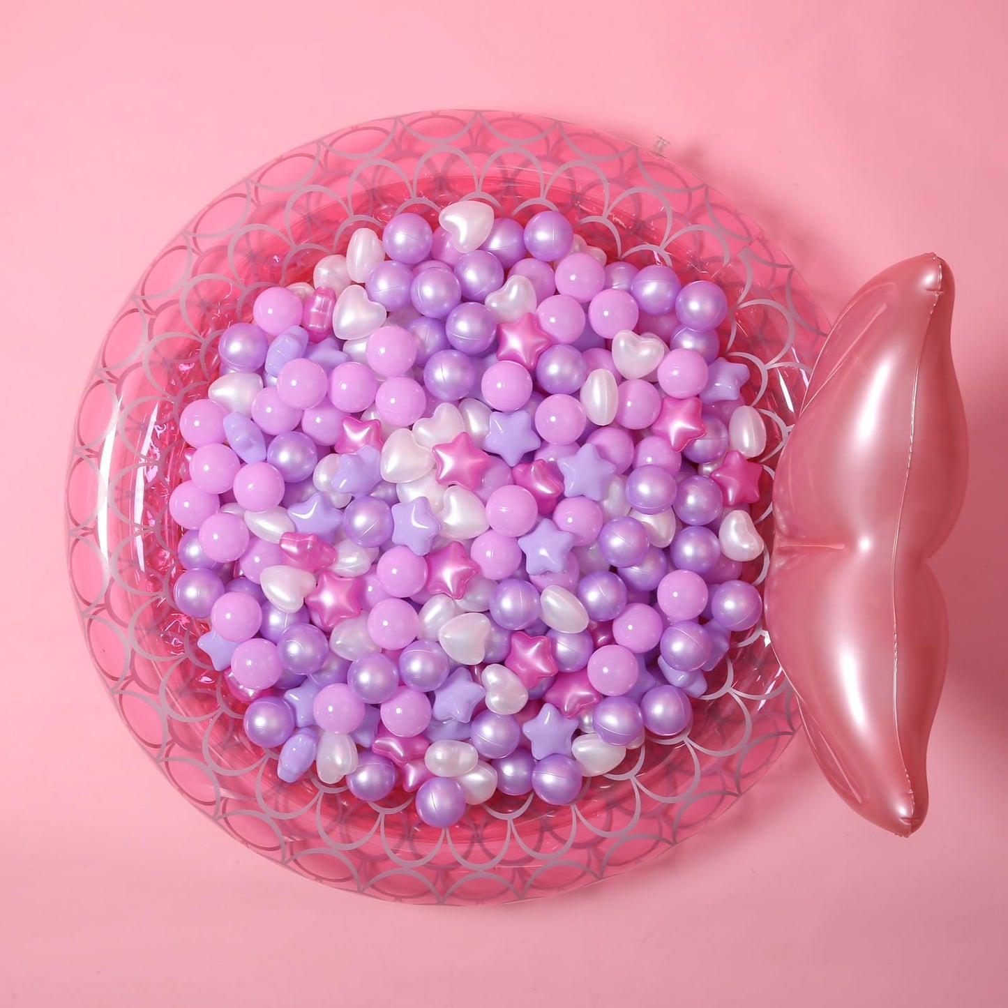 GOGOSO Ball Pit Balls — 200pcs Stars & Hearts, Pastel Colors, 2.15-Inch