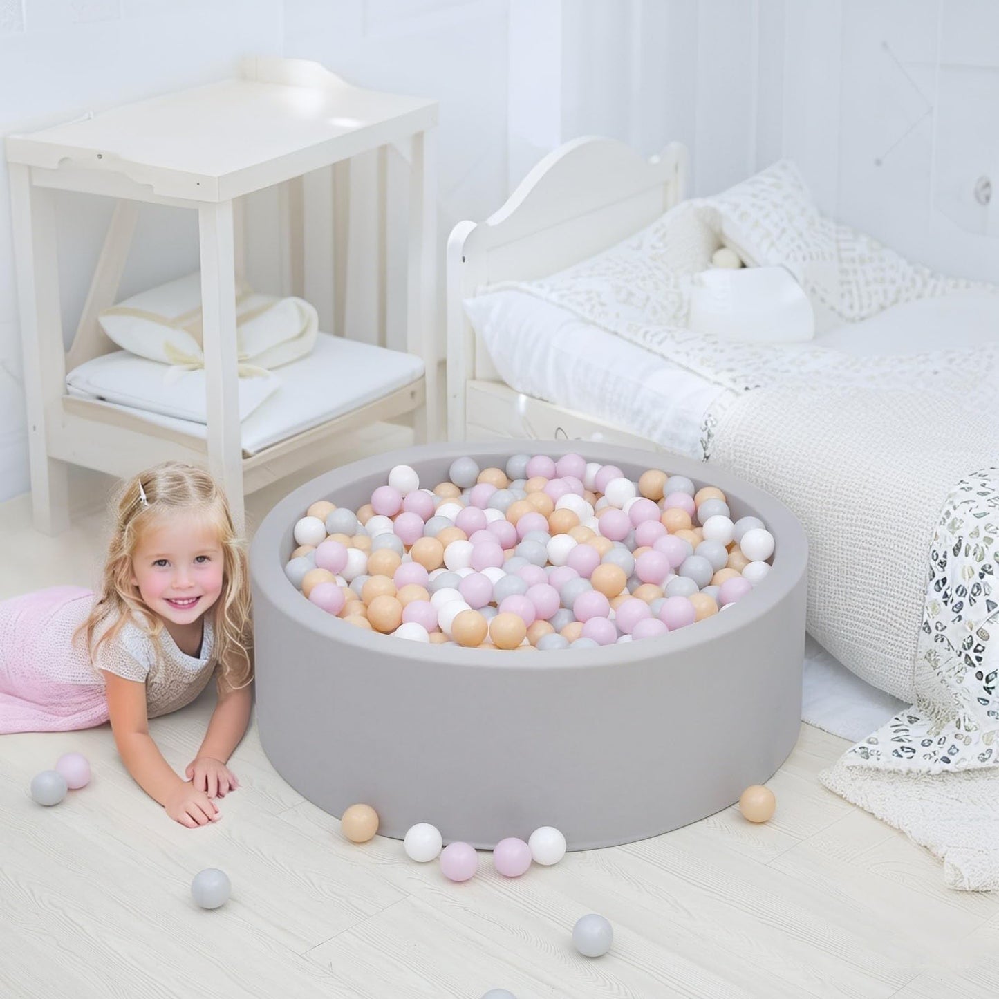 GOGOSO Ball Pit Balls – 100-Piece Pastel Set for Toddlers | Non-Toxic, BPA-Free