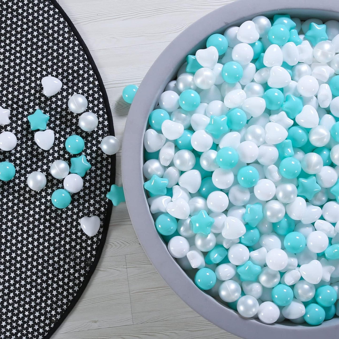 GOGOSO Ball Pit Balls Shapes — 100 Pieces, Crush-Proof, Safe Non-Toxic BPA & Phthalate Free