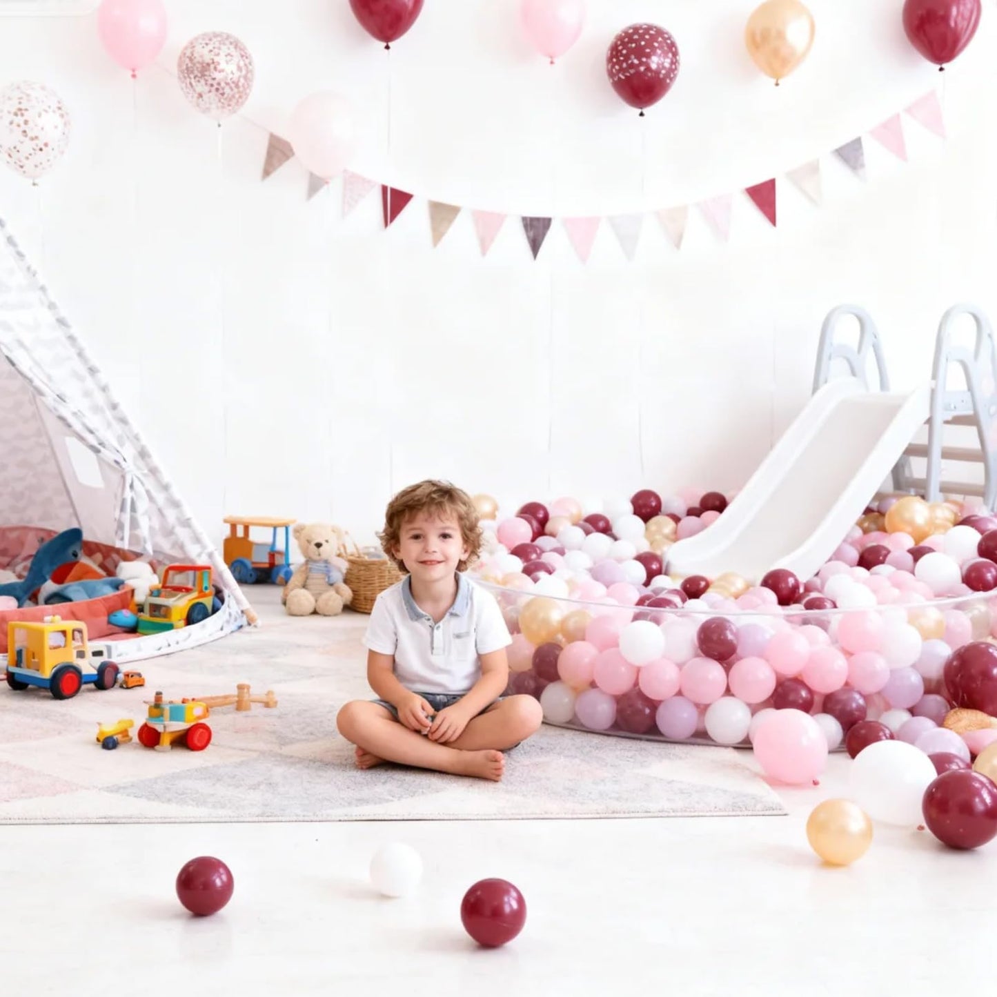 GOGOSO Ball Pit Balls for Toddlers — 100 Soft Pastel Play Balls (Non-Toxic, BPA-Free)