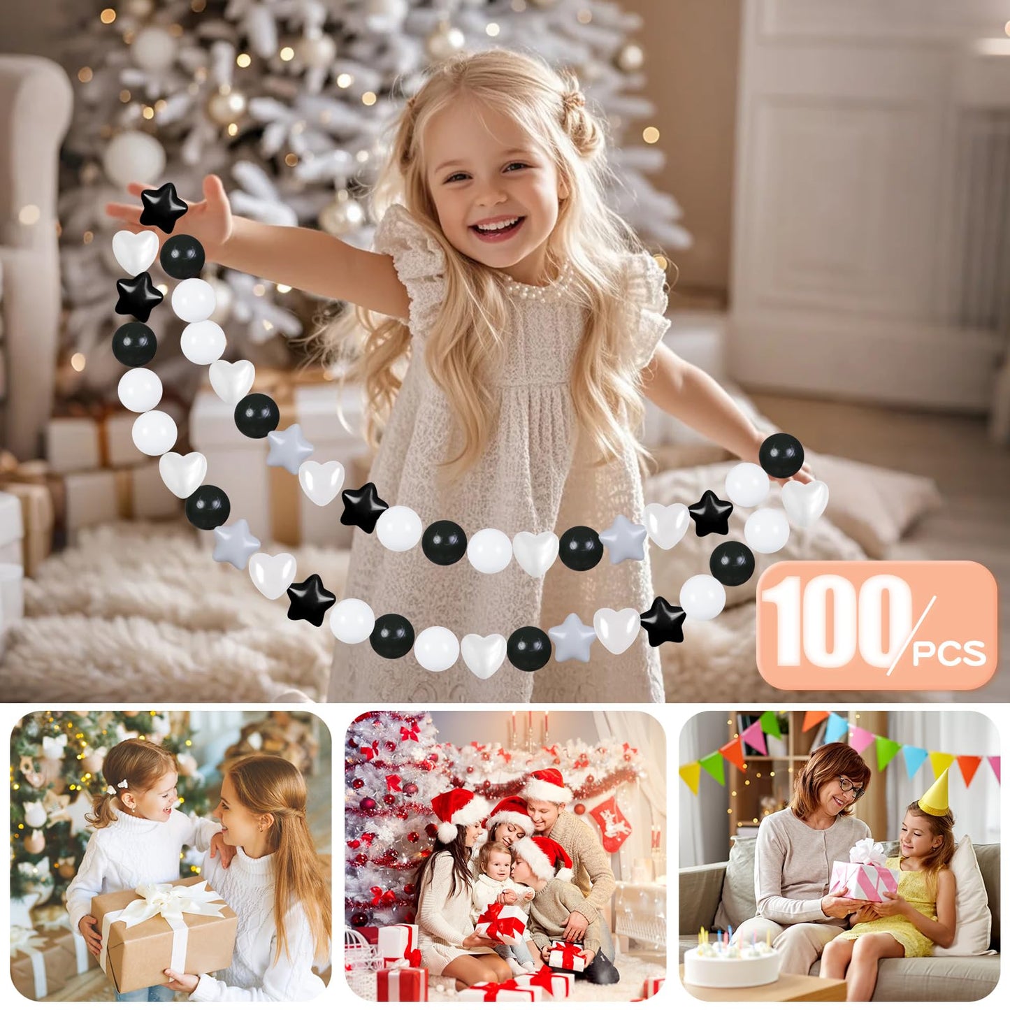GOGOSO Ball Pit Balls – 100pcs Stars & Hearts 2.15-inch Plastic Balls for Ball Pits | Safe for Toddlers