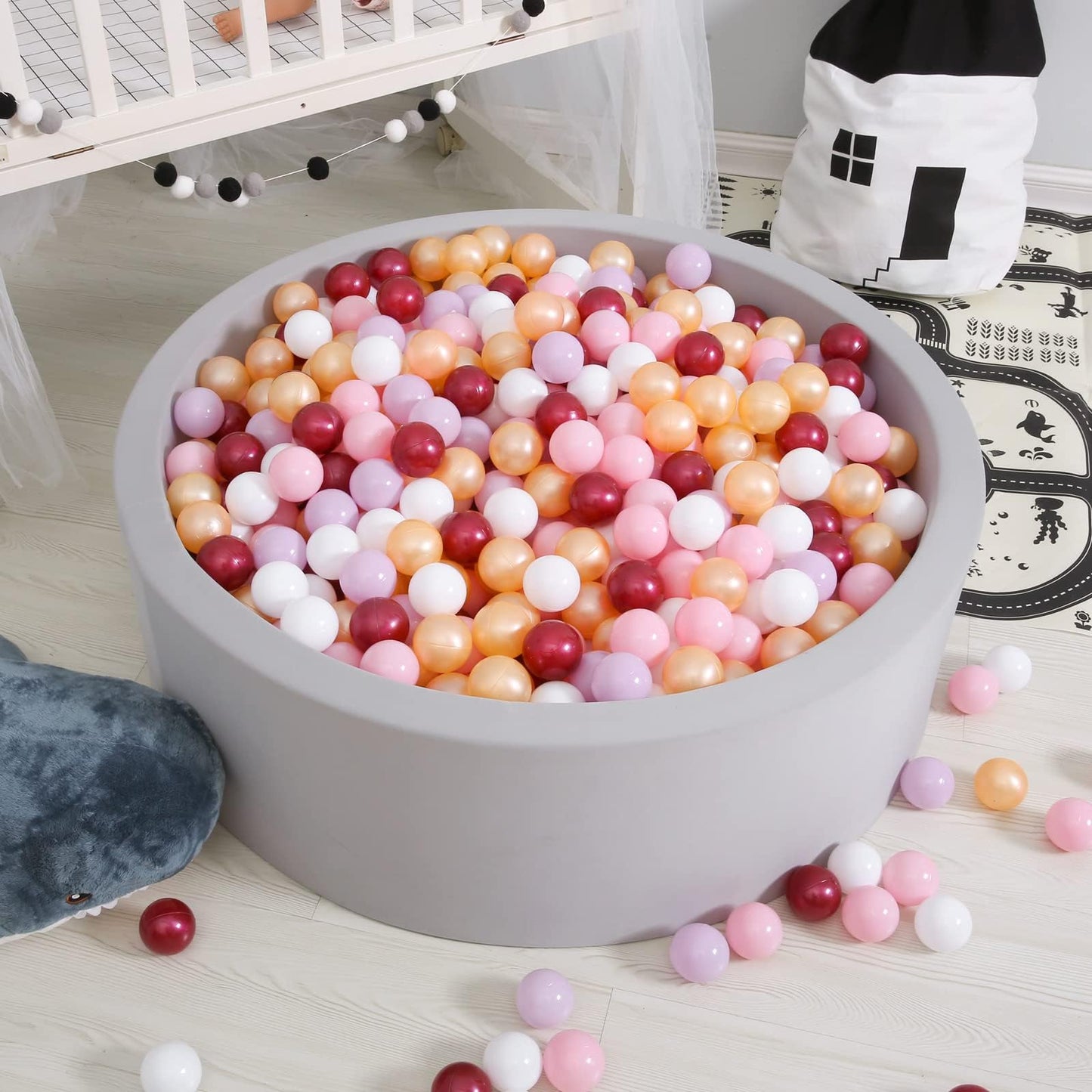GOGOSO Ball Pit Balls for Toddlers — 100 Soft Pastel Play Balls (Non-Toxic, BPA-Free)