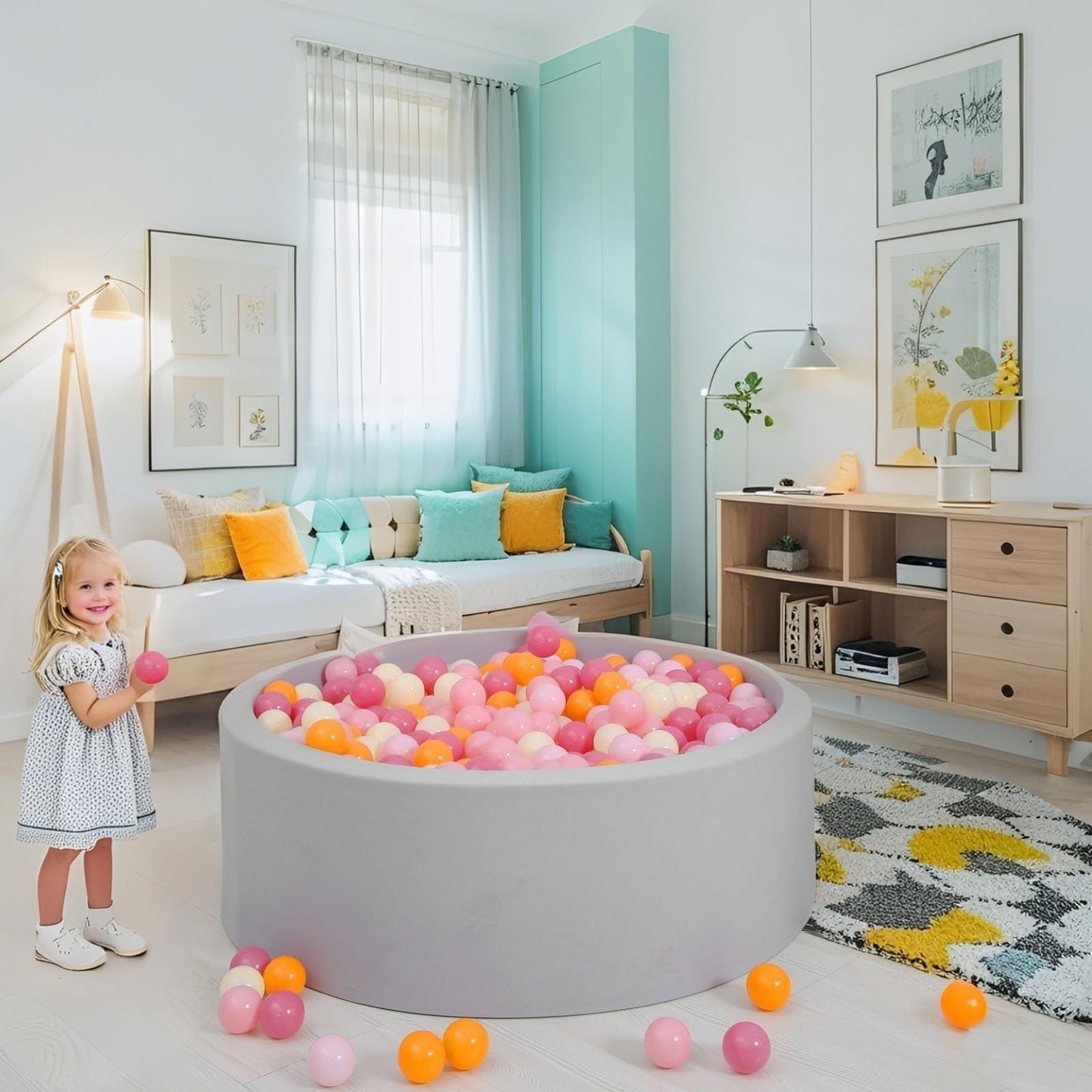 GOGOSO Ball Pit Balls – 100 Soft Pastel Plastic Balls for Toddlers | BPA-Free