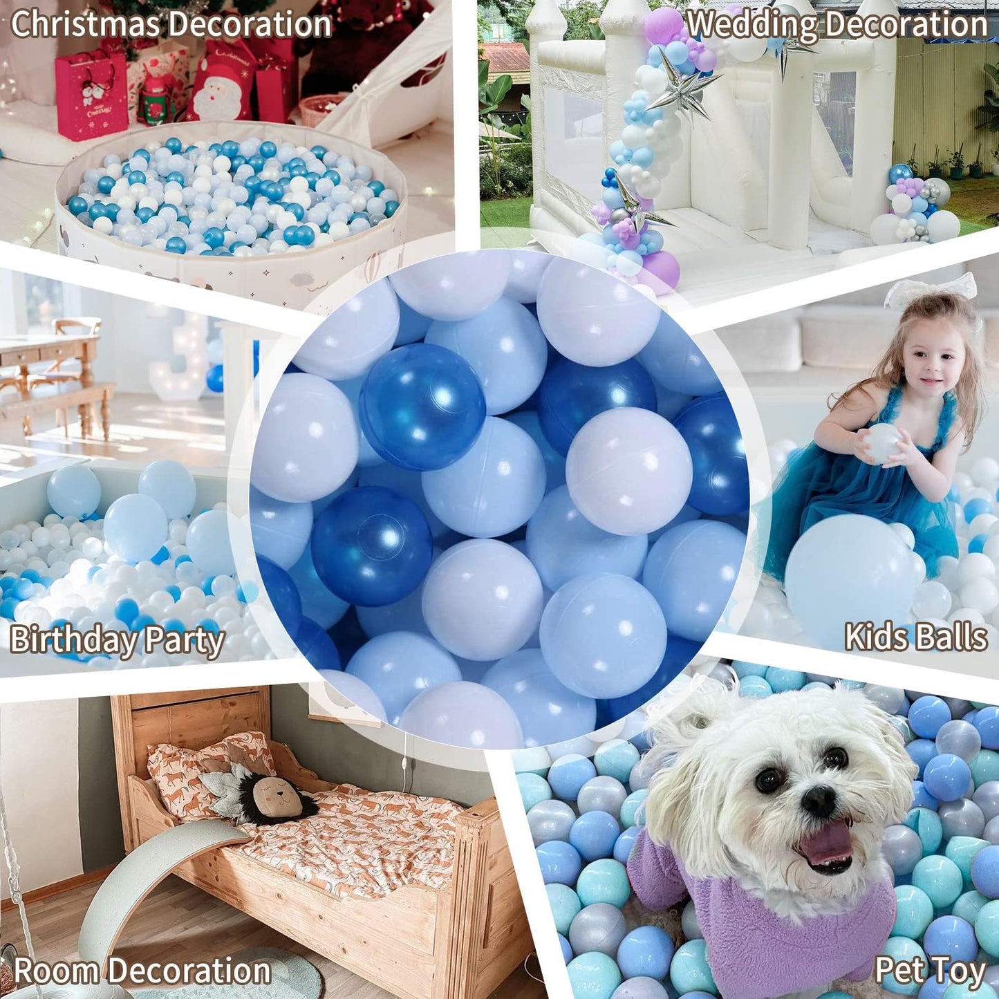 GOGOSO Ball Pit Balls – 100 Soft Pastel Balls, Non-Toxic BPA-Free