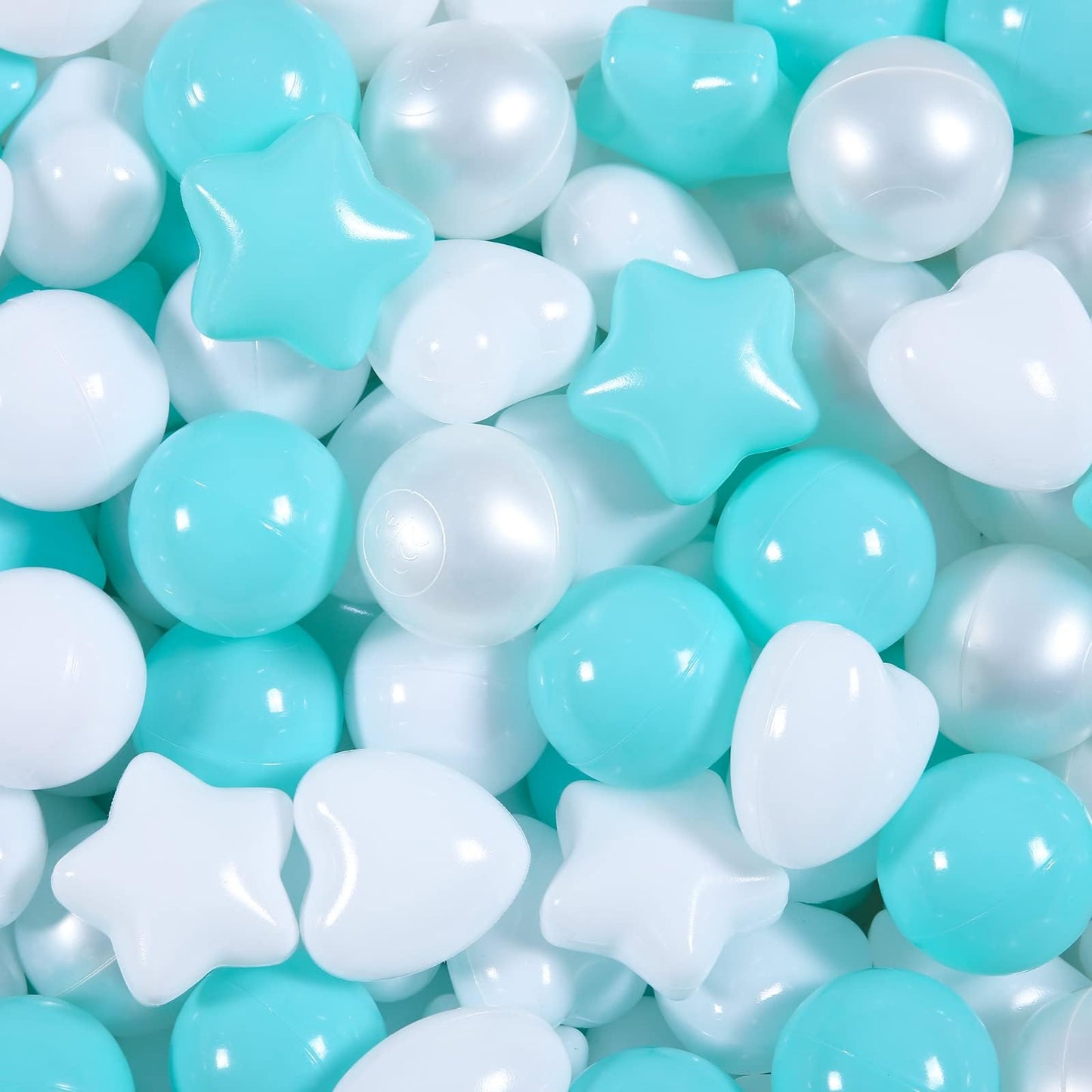GOGOSO Ball Pit Balls Shapes — 100 Pieces, Crush-Proof, Safe Non-Toxic BPA & Phthalate Free