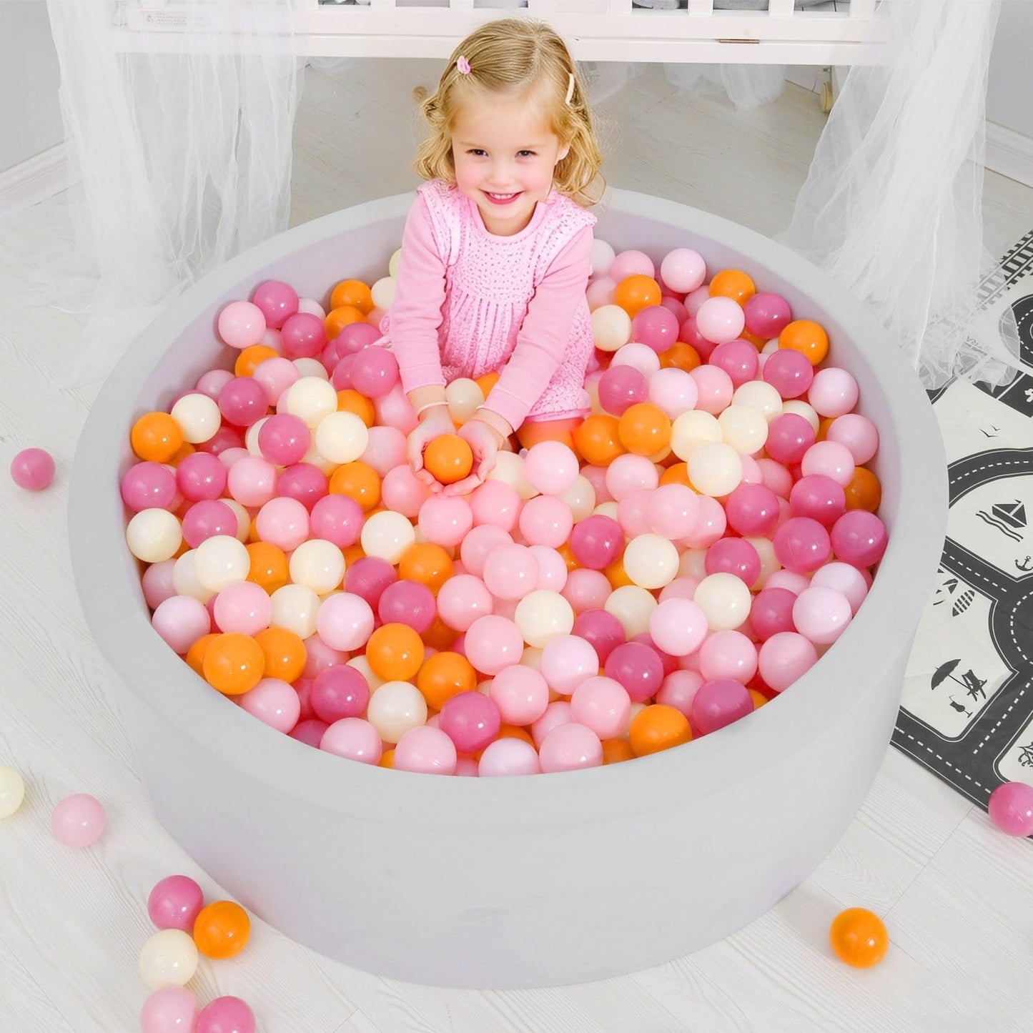 GOGOSO Ball Pit Balls - 200 Pastel 2.2in Balls, Non-Toxic BPA-Free