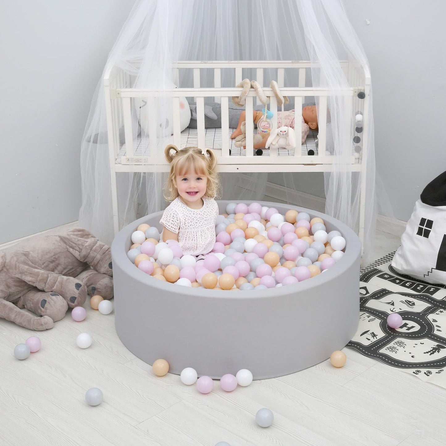 GOGOSO Ball Pit Balls – 100-Piece Pastel Set for Toddlers | Non-Toxic, BPA-Free