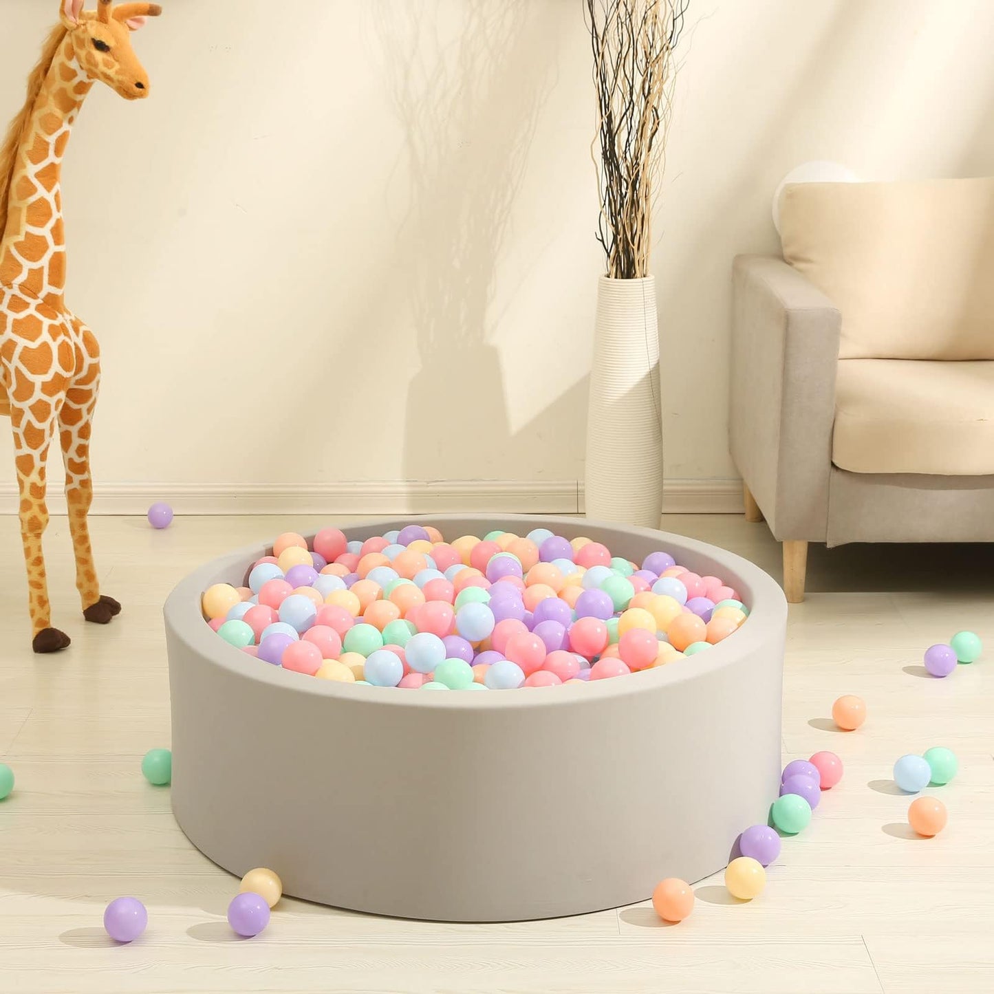GOGOSO Ball Pits Balls – 2.2-Inch Crush-Proof, Non-Toxic Macaron Colors, 200 Balls