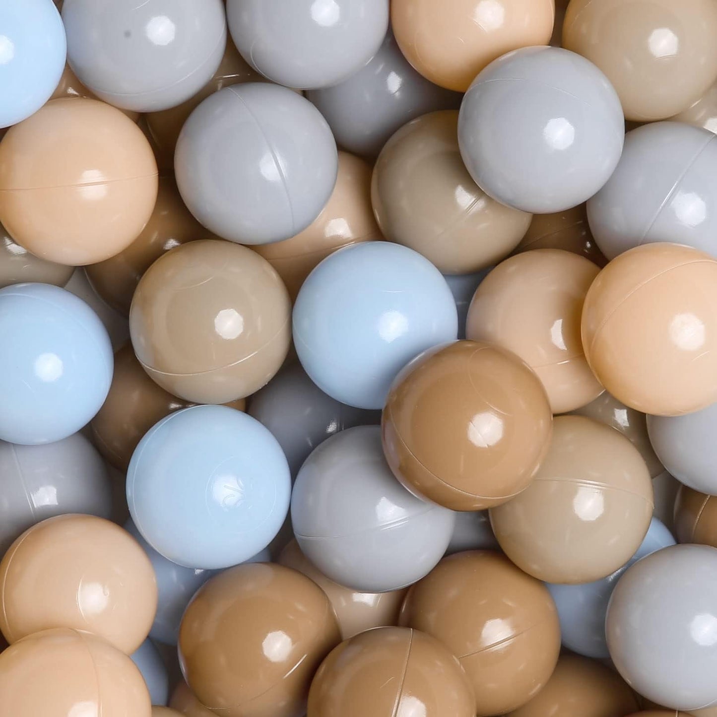 GOGOSO Ball Pits Balls for Toddlers – 2.15" Crush-Proof Non-Toxic Plastic Balls (Blue Bear Colors, 50-Pack)
