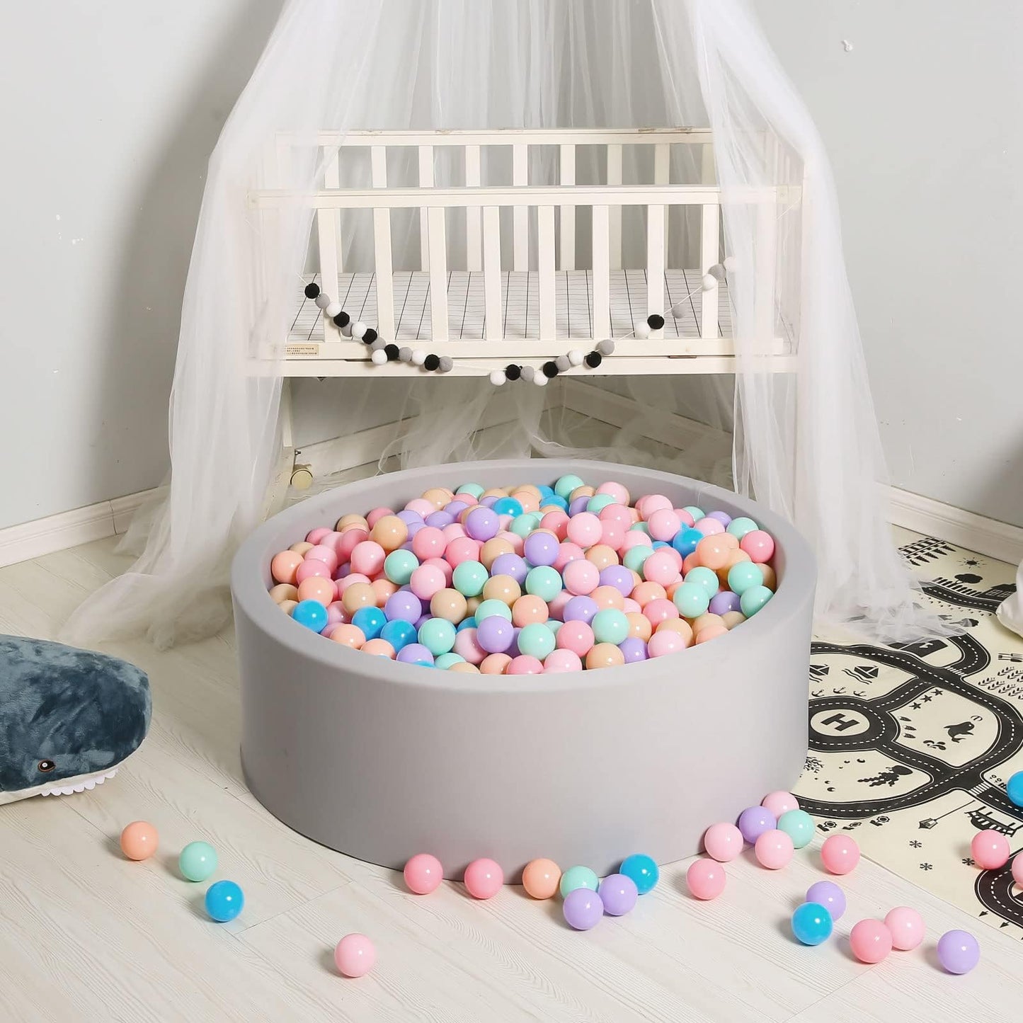 GOGOSO Ball Pits Balls for Toddlers – 2.2-Inch Crush-Proof, Non-Toxic, 7-Color Mix (100 Balls)