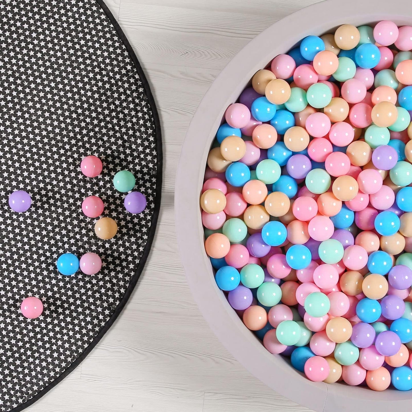 GOGOSO Ball Pits Balls for Toddlers – 2.2-Inch Crush-Proof, Non-Toxic, 7-Color Mix (100 Balls)