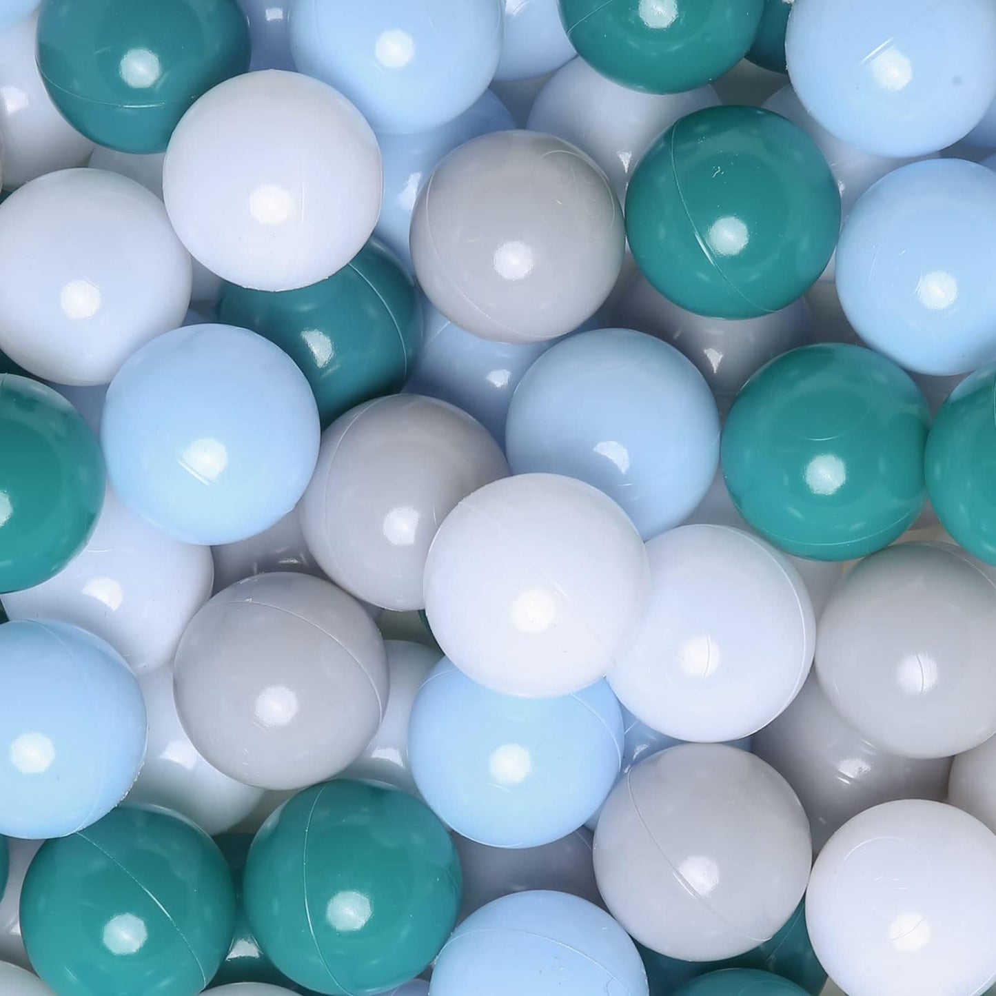 GOGOSO Ball Pits Balls – 2.2-Inch Non-Toxic Multicolor Set (Green/Blue/Gray/White) – 100 Balls