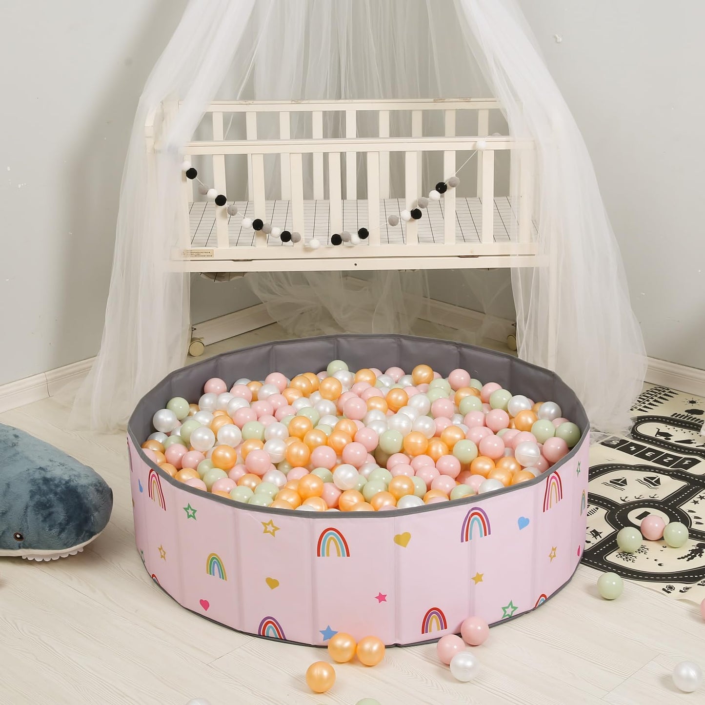 GOGOSO Ball Pits Balls for Toddlers – 2.15-inch Diameter, Daisy Colors, 200 Count, Non-Toxic