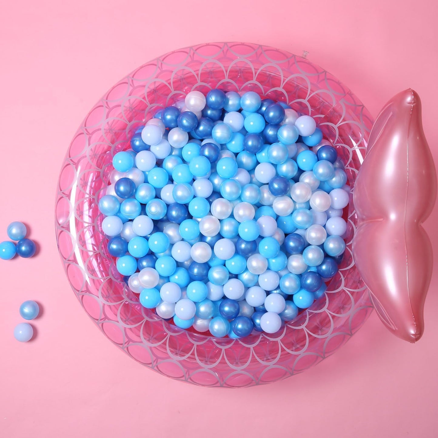 GOGOSO Ball Pits Balls for Toddlers – Non-Toxic 2.15-Inch Plastic Balls in Pearl Blue (50/100/200/500 Pack)