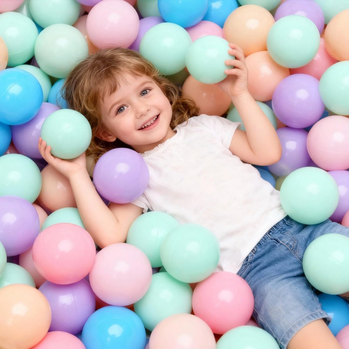 GOGOSO Ball Pits Balls for Toddlers – 2.2-Inch Crush-Proof, Non-Toxic, 7-Color Mix (100 Balls)