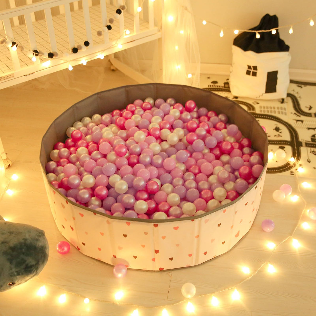 GOGOSO Ball Pits Balls – 200 Non-Toxic 2.2-Inch Crush-Proof, Pearl Purple, BPA-Free