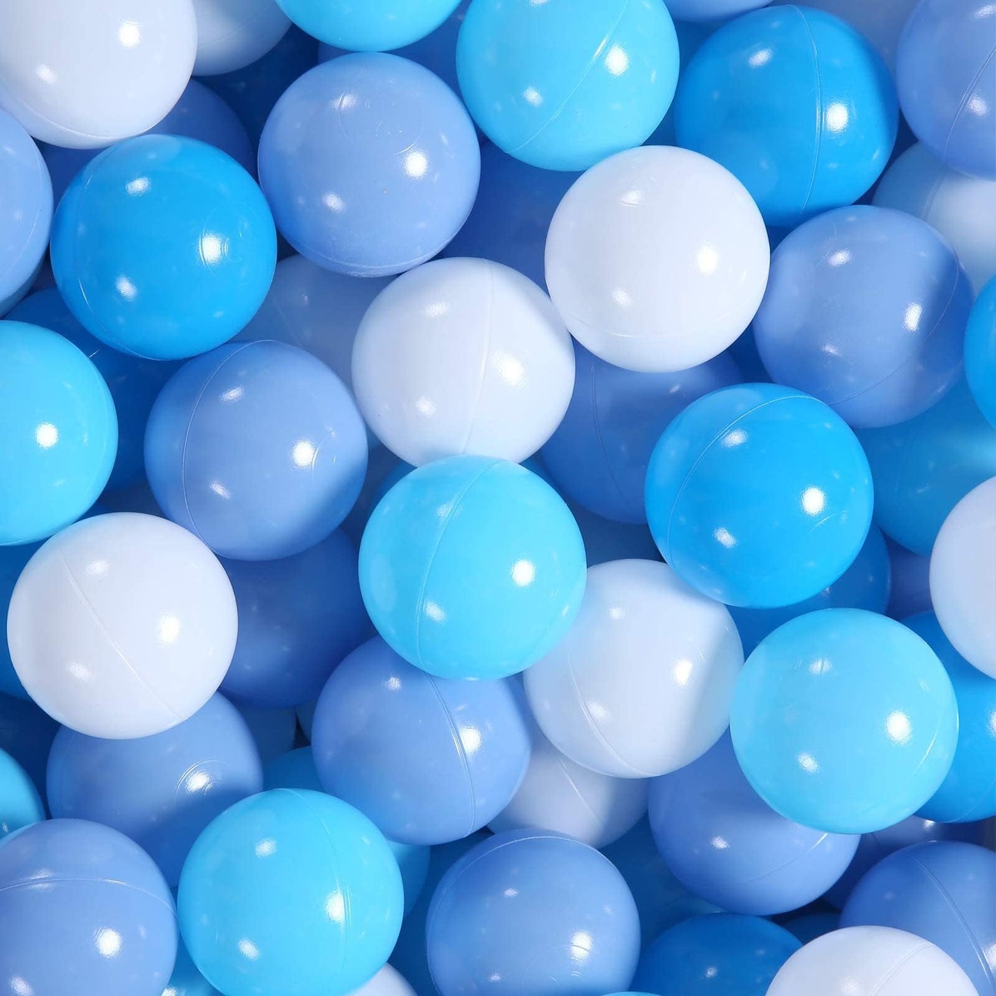 GOGOSO 100-Pack Plastic Play Pit Balls – 2.2 in, 3-Color Safe Ball Pit Balls for Baby & Kids