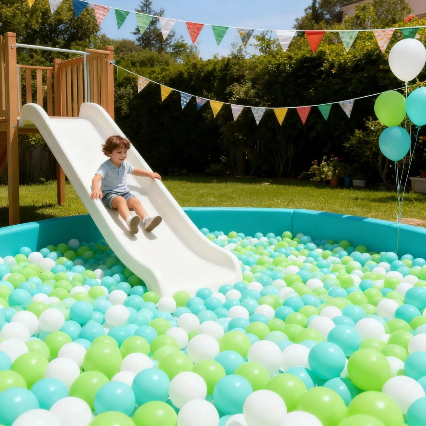 GOGOSO Ball Pit Balls for Toddlers – 100ct Green 2.15in with Storage Bag