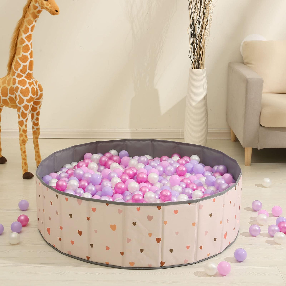 GOGOSO Ball Pits Balls – 200 Non-Toxic 2.2-Inch Crush-Proof, Pearl Purple, BPA-Free
