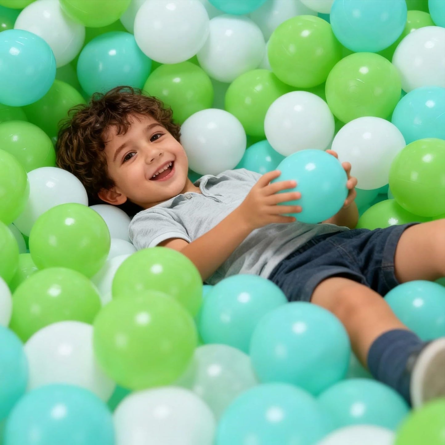 GOGOSO Ball Pit Balls for Toddlers – 100ct Green 2.15in with Storage Bag