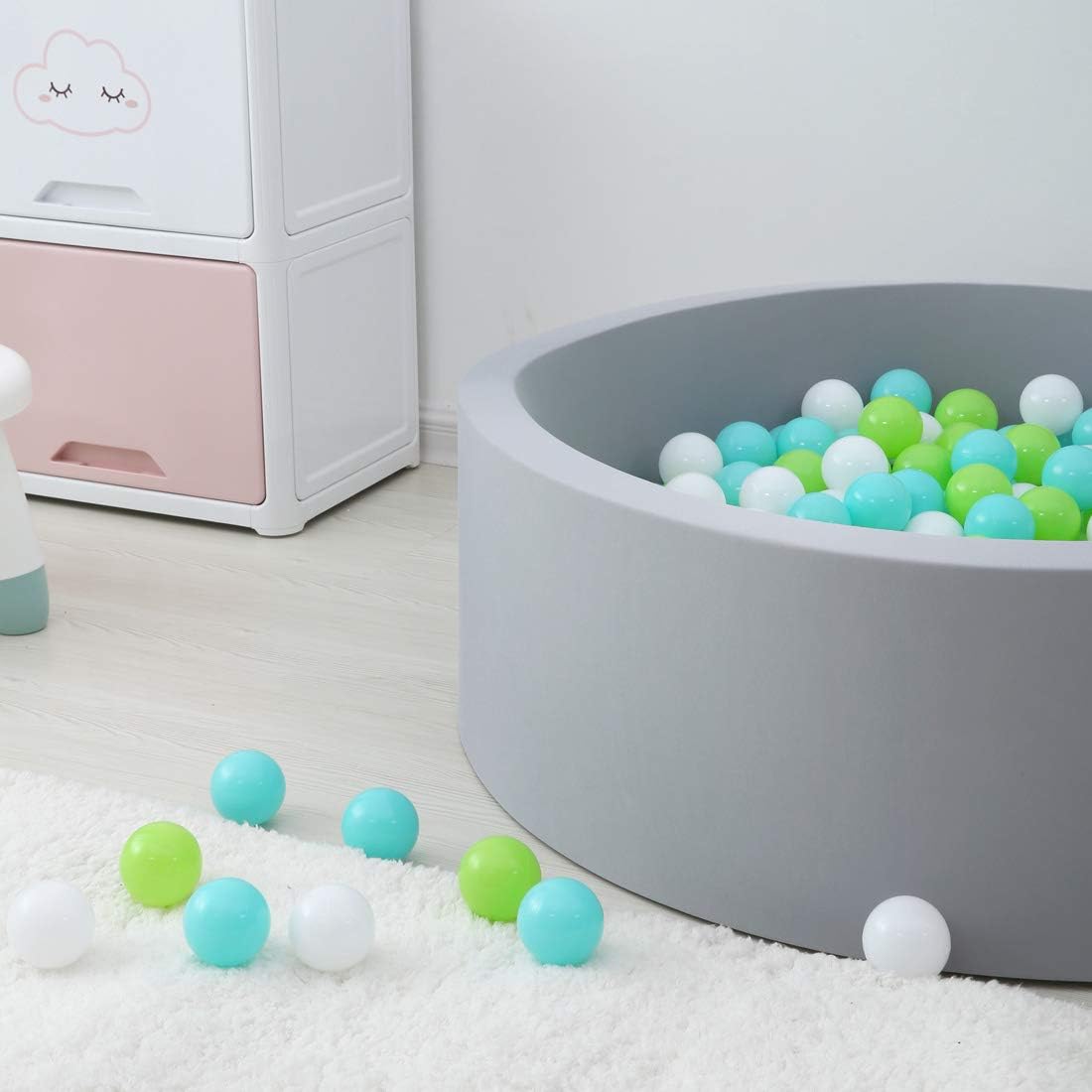 GOGOSO Ball Pit Balls for Toddlers – 100ct Green 2.15in with Storage Bag