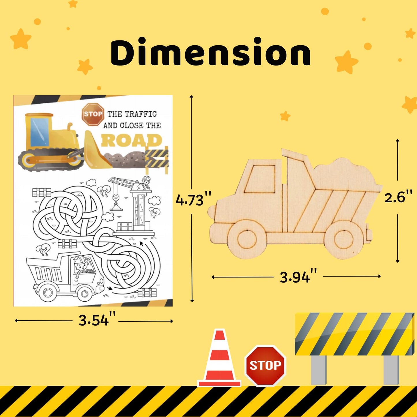 GOGREENWOVEN Construction Party Favors — 12-Piece Truck Theme Bubbles & Paint Kit