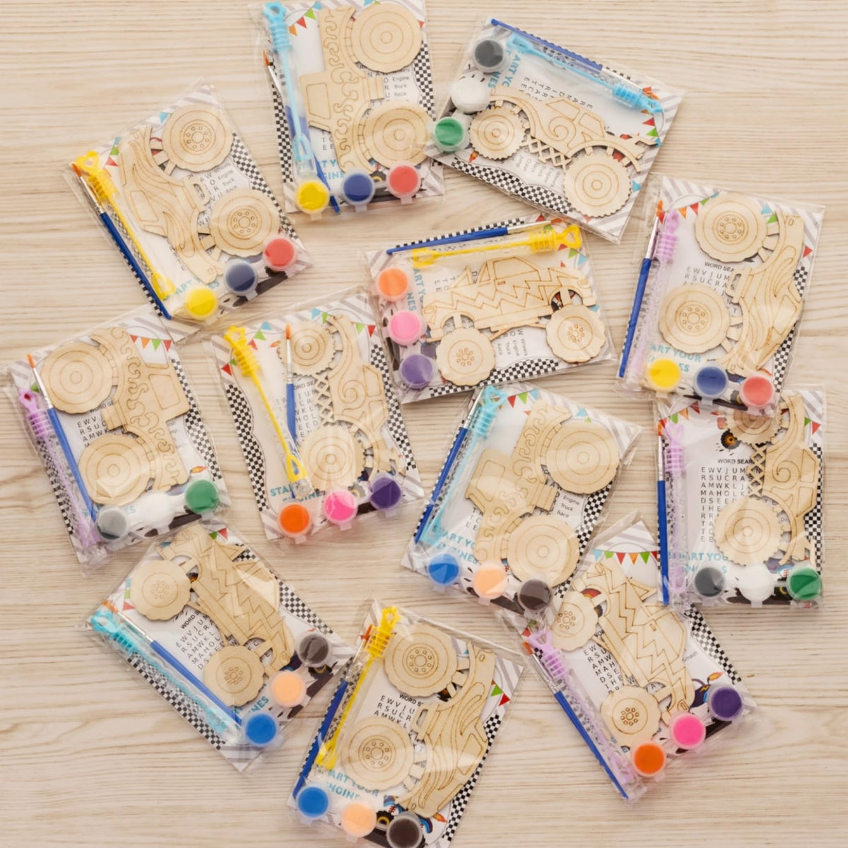 GOGREENWOVEN Monster Truck Party Favors – 12-Piece DIY Kit for Kids