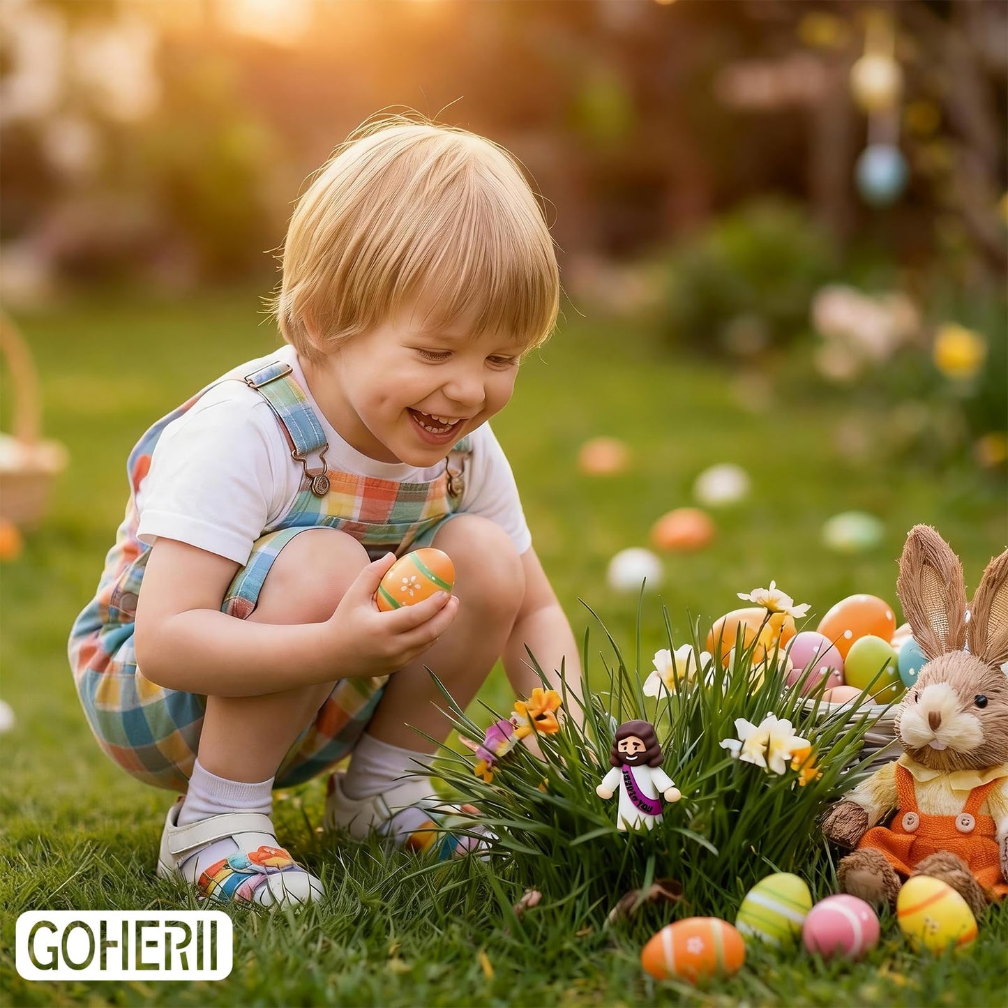 Goherii Little Jesus Figures — 30 Pack Mini Jesus Figurines in 5 Colors for Easter & Sunday School