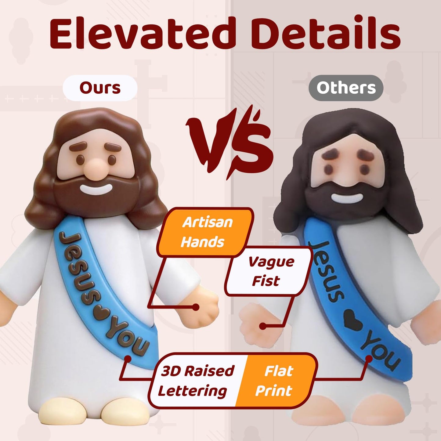Goherii Little Jesus Figures — 30 Pack Mini Jesus Figurines in 5 Colors for Easter & Sunday School