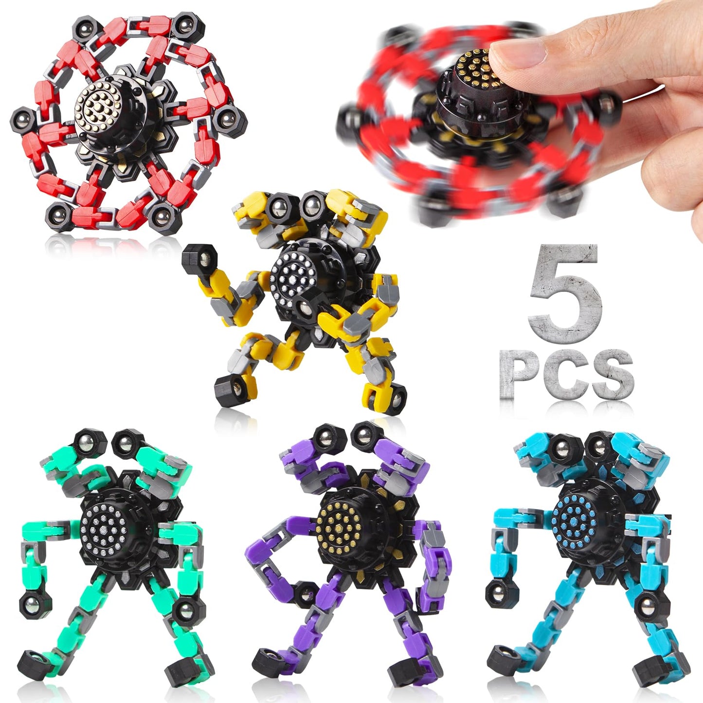Gokeey Transformable Fidget Spinners – Stress Relief Sensory Toy for Kids & Adults