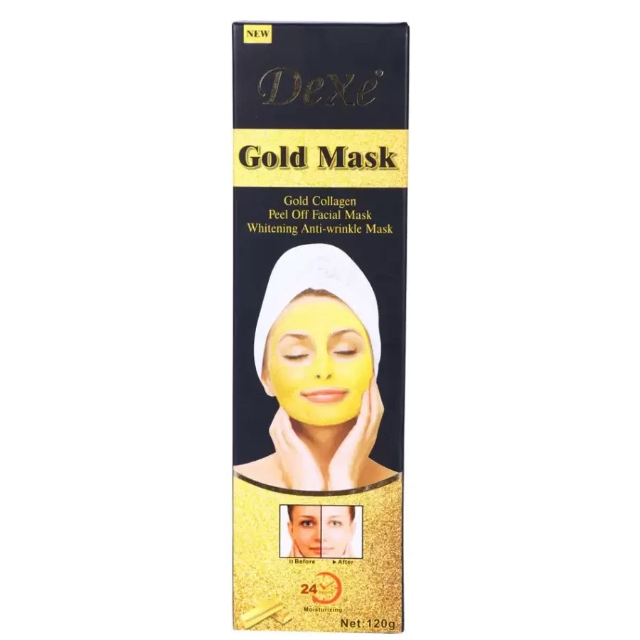 Dexe Gold Facial Mask | Luxury Anti-Aging & Brightening Facial Treatment for All Skin Types | 120g/4.23 oz