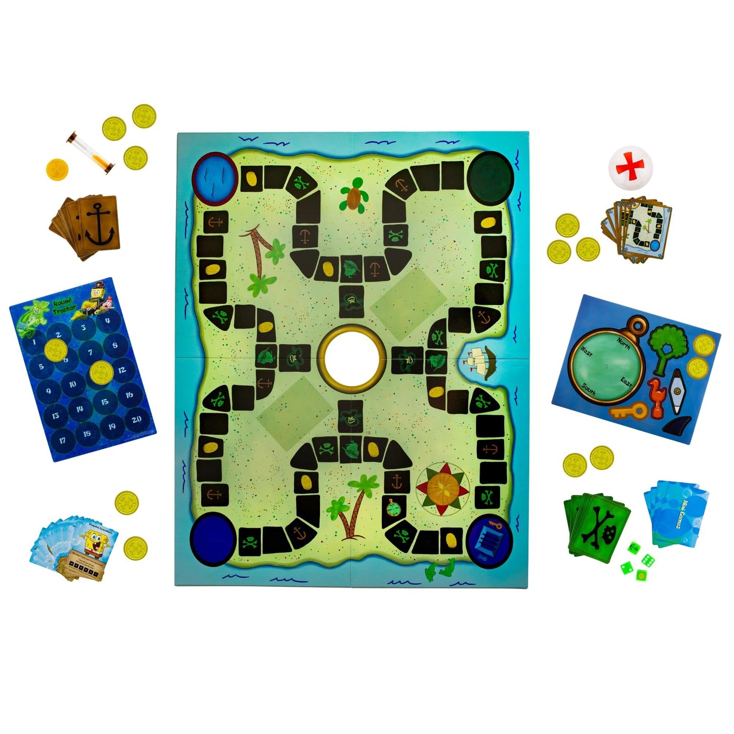 Golden Bell Studios SpongeBob Flying Dutchman's Treasure Hunt Board Game for 2-6 Players