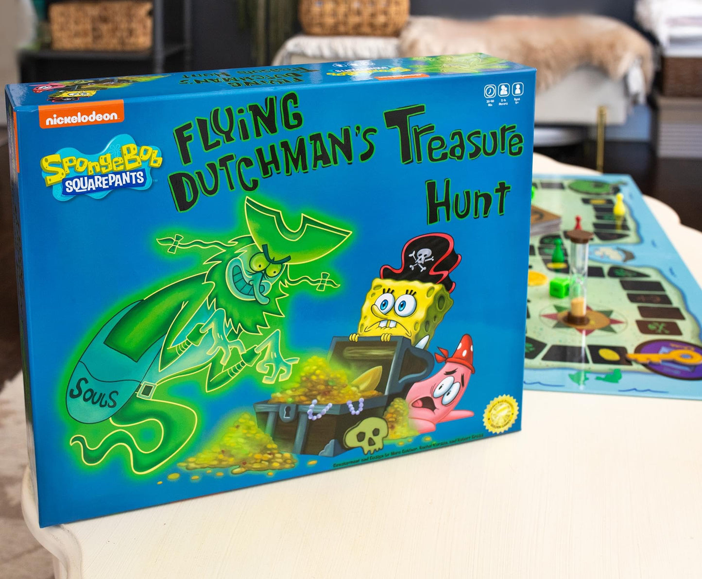 Golden Bell Studios SpongeBob Flying Dutchman's Treasure Hunt Board Game for 2-6 Players