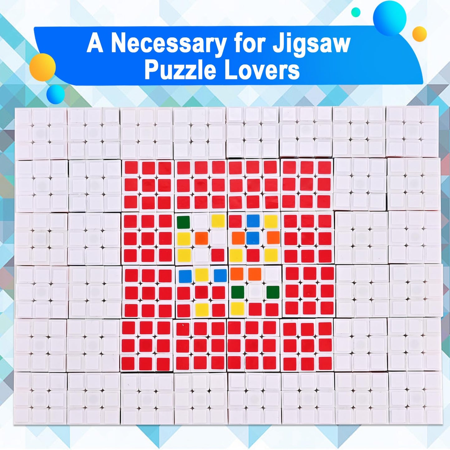 Goldge 60 Mini Cube Puzzles - 3x3, 1.18 in, Classroom Rewards & Party Favors, 6 Colors (White)