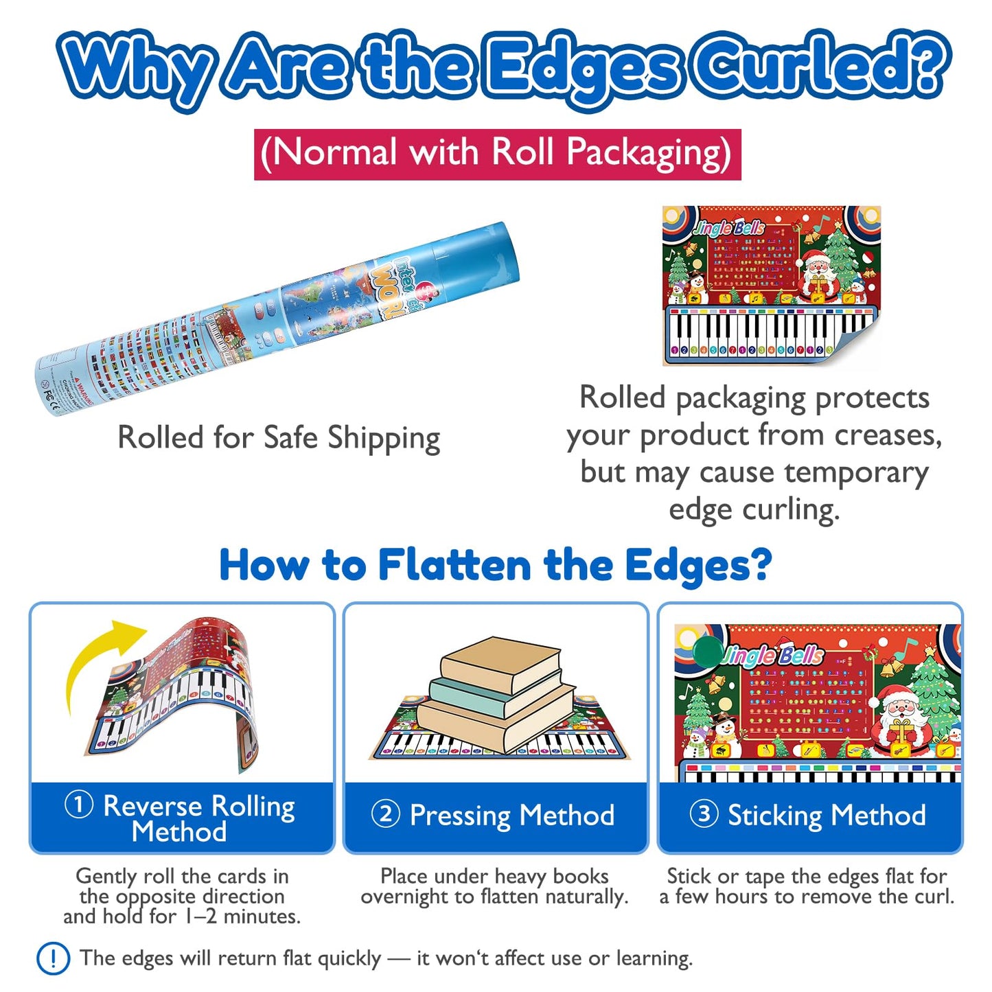 Goldge Interactive World Map for Kids – Talking Pen, Music Card & Recordable Greeting Card