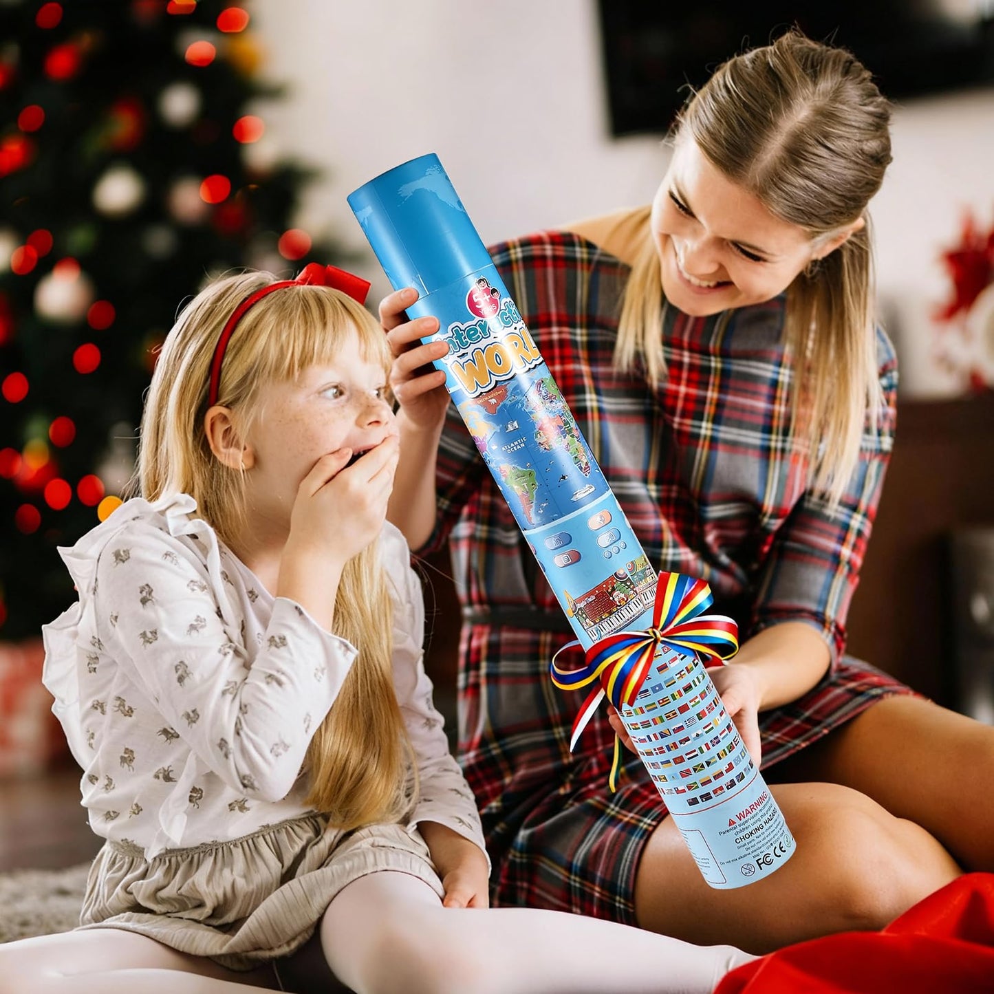 Goldge Interactive World Map for Kids – Talking Pen, Music Card & Recordable Greeting Card