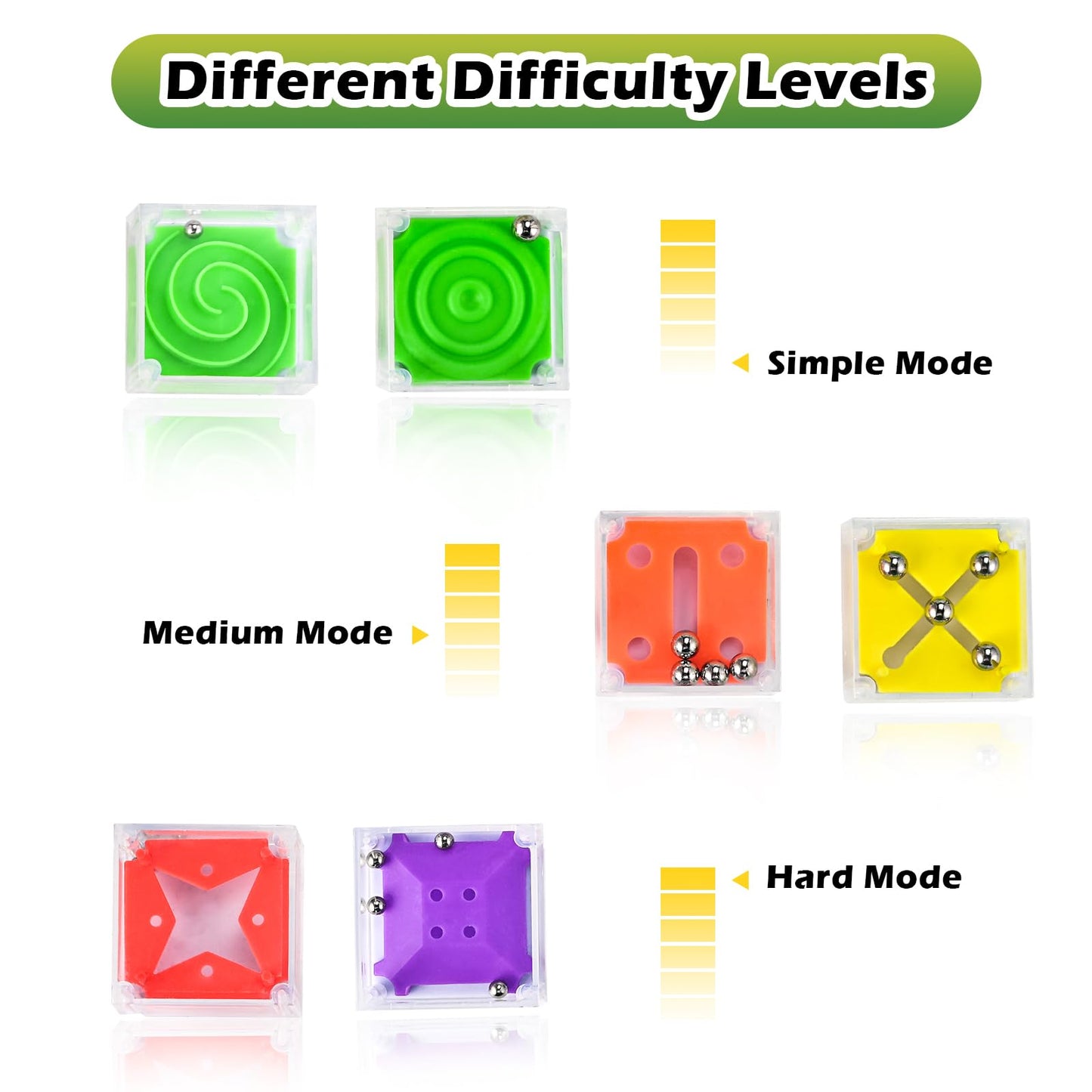 GOLDGE 24 Pcs Balance IQ Maze Game Toy Set – Mini 3D Brain Mazes, Party Favors & Prizes (24 Pcs)